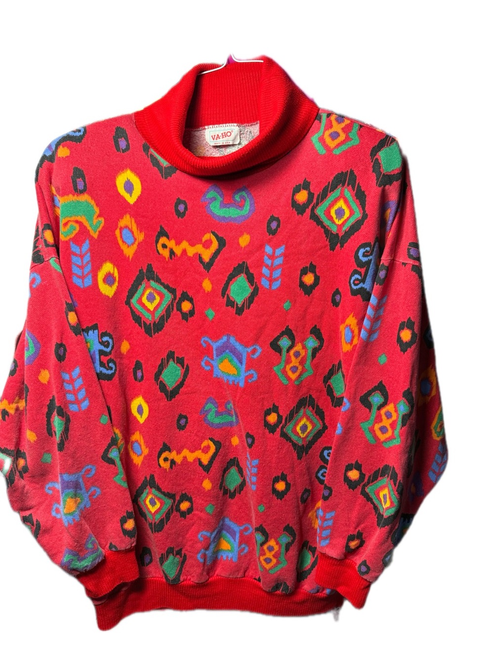 Vintage 80s Va-Ho Aztec abstract top